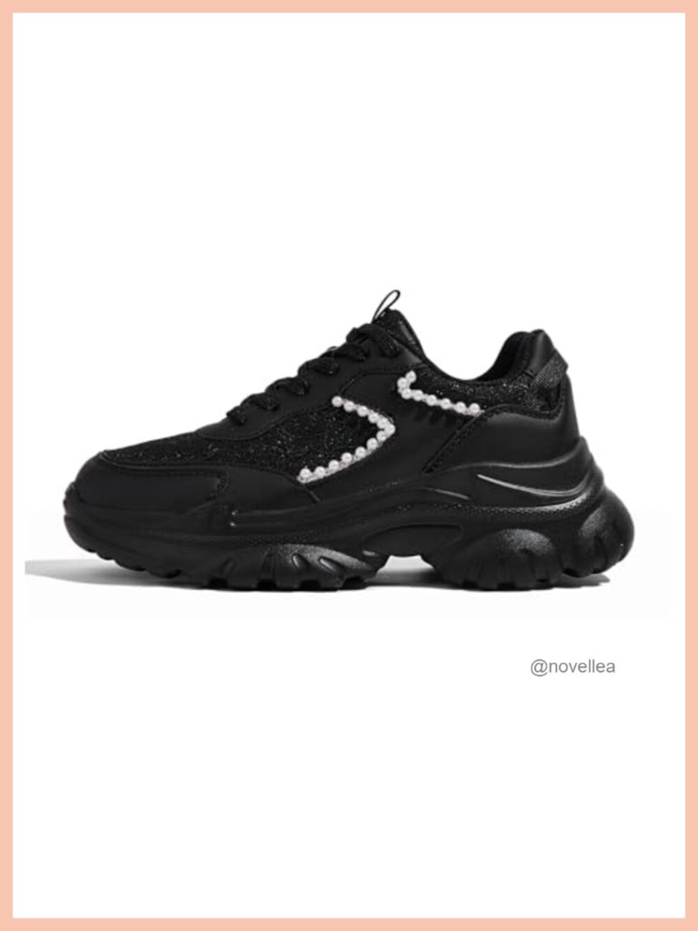 Women Chunky Platform Fashion Sneakers Lace Up Dad Walking Shoes